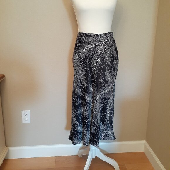 Anthropologie Bias Satin Midi Skirt - Picture 3 of 15